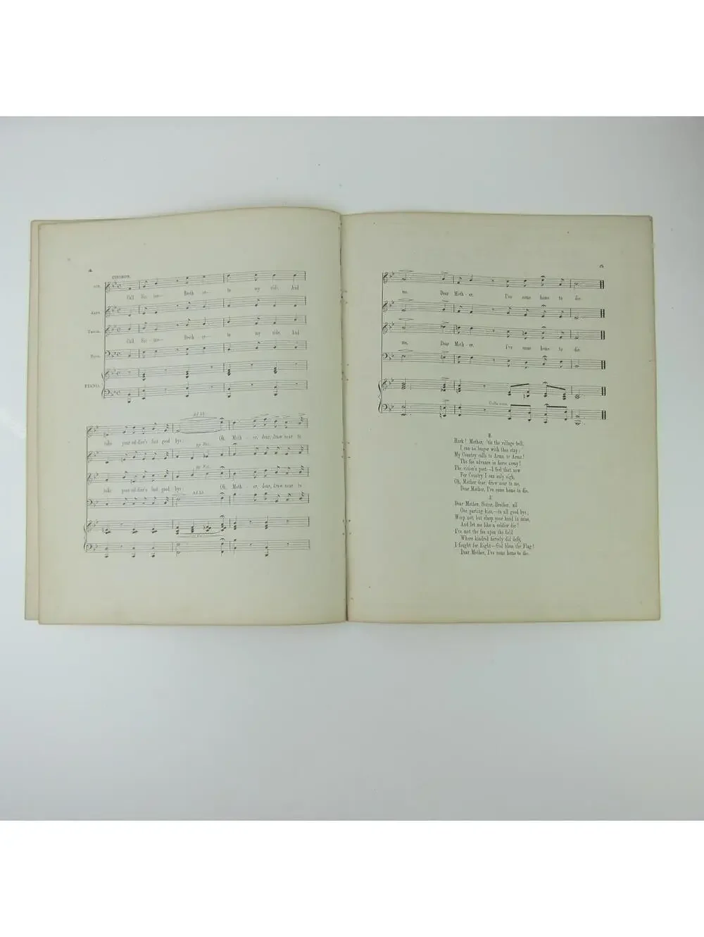 Sheet Music Civil War Dear Mother I've Come Home To Die Tucker Antique 1863